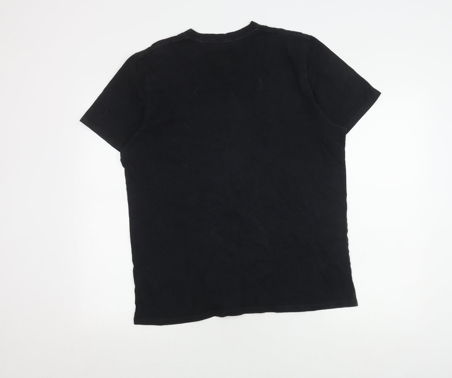 Hollister Men's Black Crew Neck T-Shirt, Size L