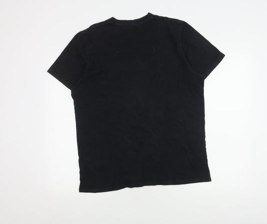 Hollister Men's Black Crew Neck T-Shirt, Size L