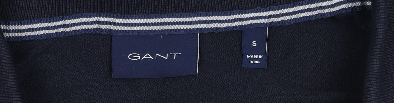 Gant Men's Blue Long Sleeve Polo Shirt Size S