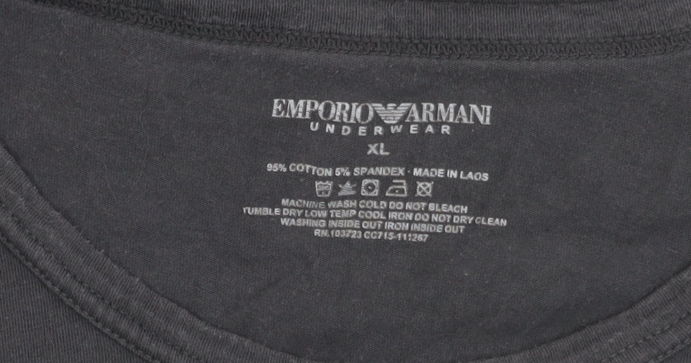 Emporio Armani Men’s Black XL Logo T-Shirt