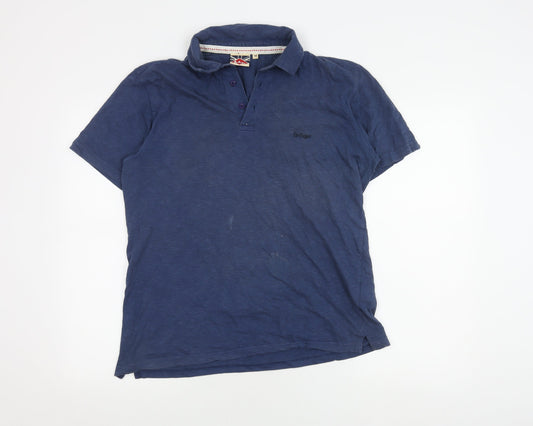 Additional front view of Lee Cooper Men's Blue Polo Shirt -, size M