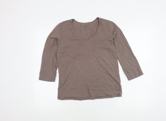 Calvin Klein Women's V-Neck Cotton Top M