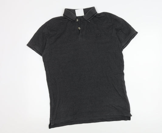 TOG24 Men's Black Polo Shirt Medium Short Sleeve