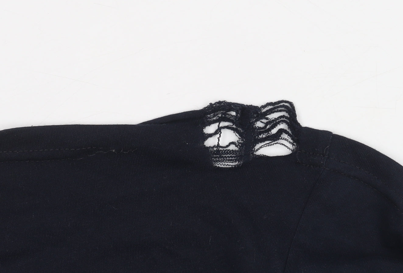 Abercrombie Black Teens T-Shirt, Size 14, Casual Cotton