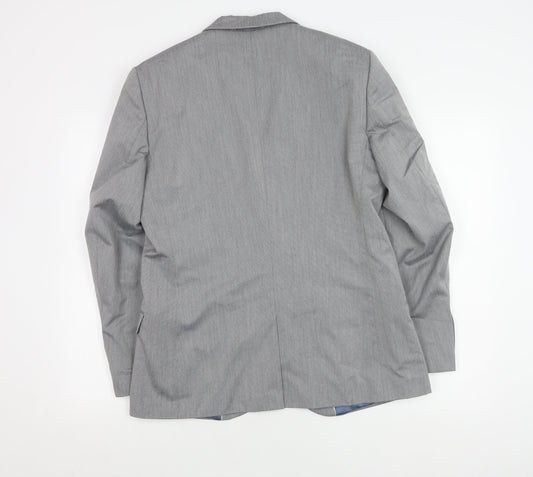 River Island Men's Grey Blazer Jacket Size 40S Formal