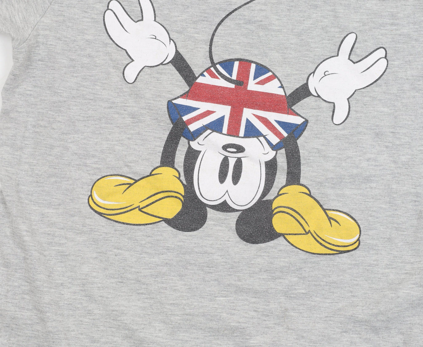 Disney Men's Grey Mickey Mouse Graphic T-Shirt Medium