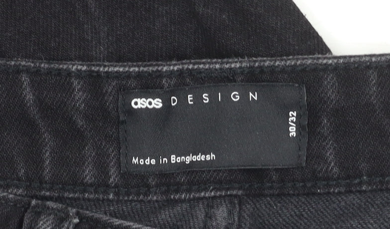 ASOS DESIGN Women's Black Straight Leg Jeans L