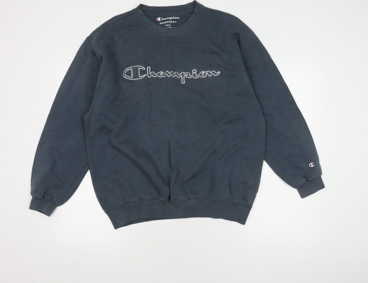 Champion Men's Blue Pullover Sweatshirt, Large