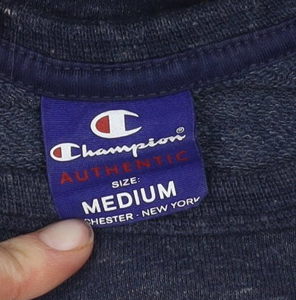 Champion Unisex Blue Pullover Sweatshirt M