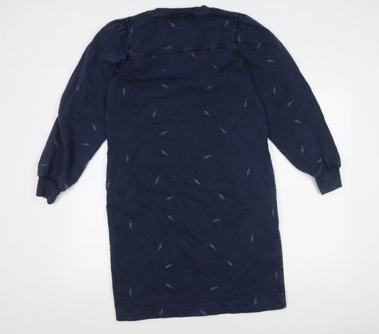 White Stuff Women's Blue Shift Dress, Size 8, Pockets