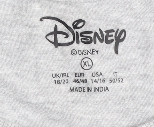 Disney Women's Grey Dumbo T-Shirt XL - Casual Short Sleeve