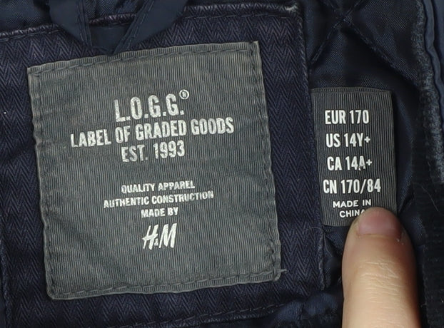 Additional view of H&M boys’ blue quilted jacket 14 years lined casual