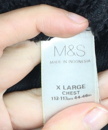 Marks and Spencer Unisex Black XL Waistcoat