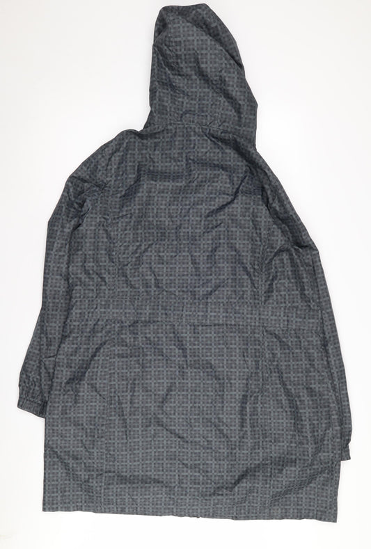 Marks and Spencer Women's Grey Check Hooded Jacket M
