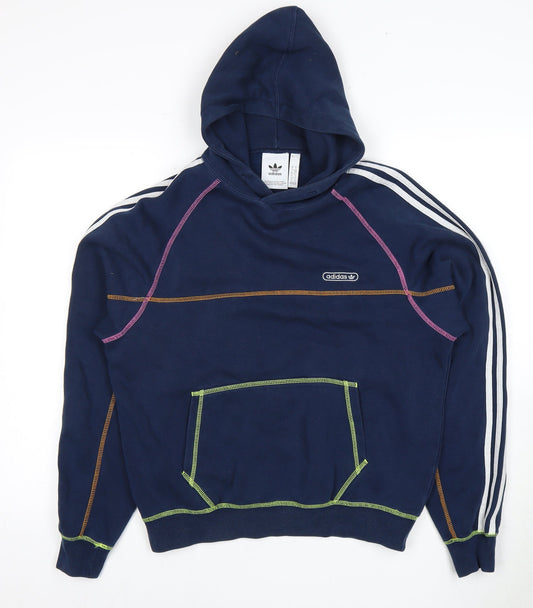 Adidas Blue Unisex Hoodie S - Logo, Comfortable Fit