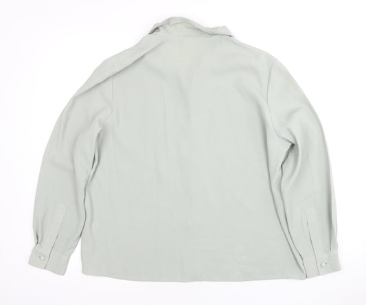 Eastex Women's Grey Long Sleeve Button-Up Shirt