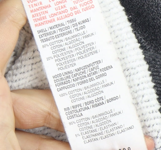 Puma Men's Grey Full Zip Hoodie S, Logo Detail
