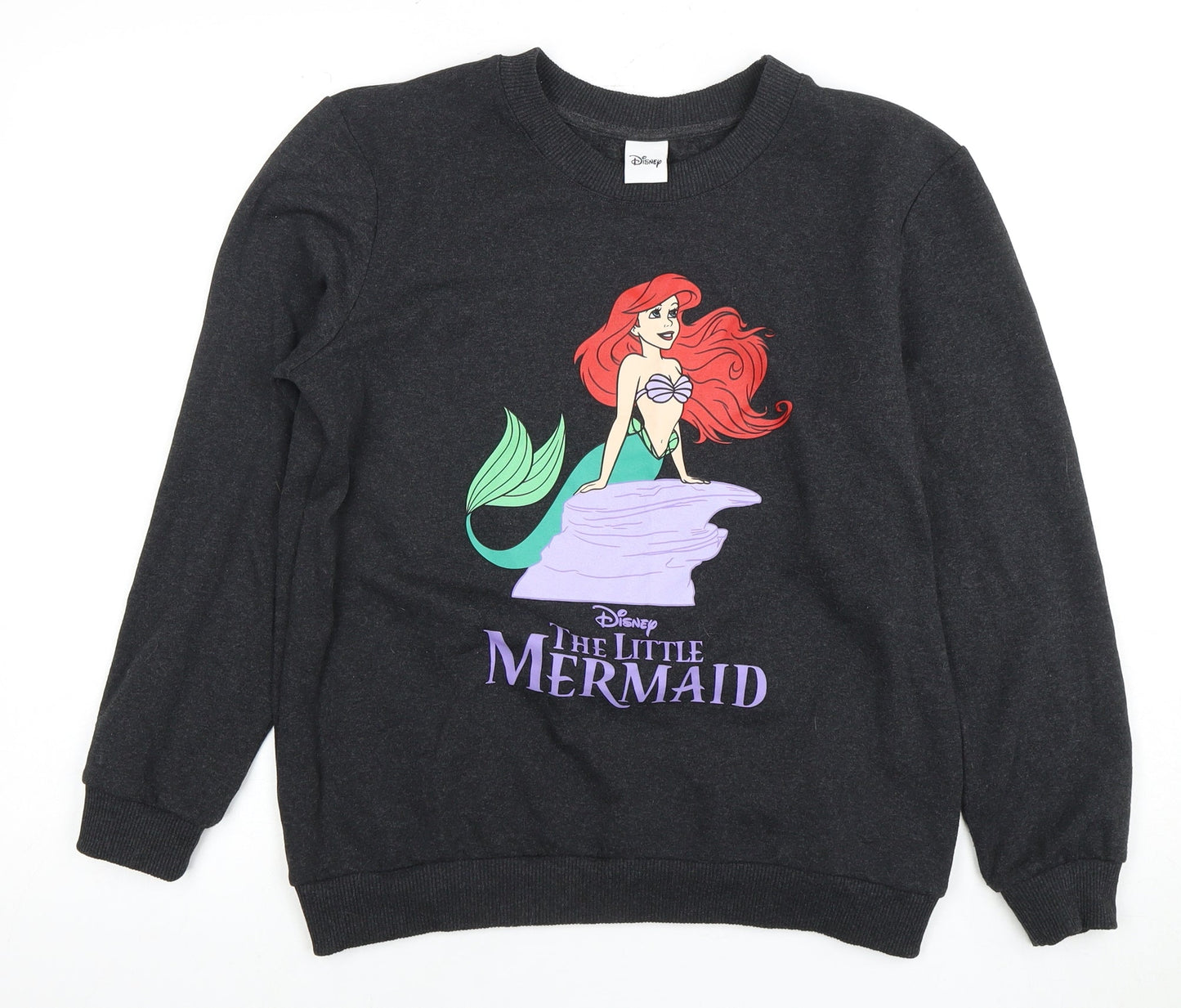 Disney Women's Black Little Mermaid Sweatshirt - S
