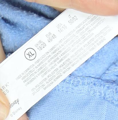 Disney Women's Blue XL Hoodie with Mickey Mouse Print