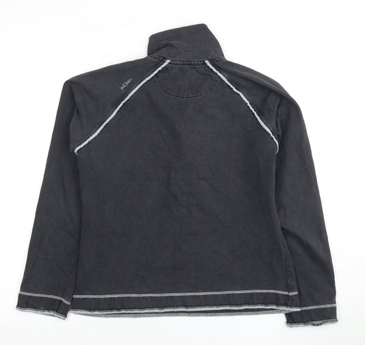 Fat Face Women's Black 1/4 Zip Sweatshirt Size 10