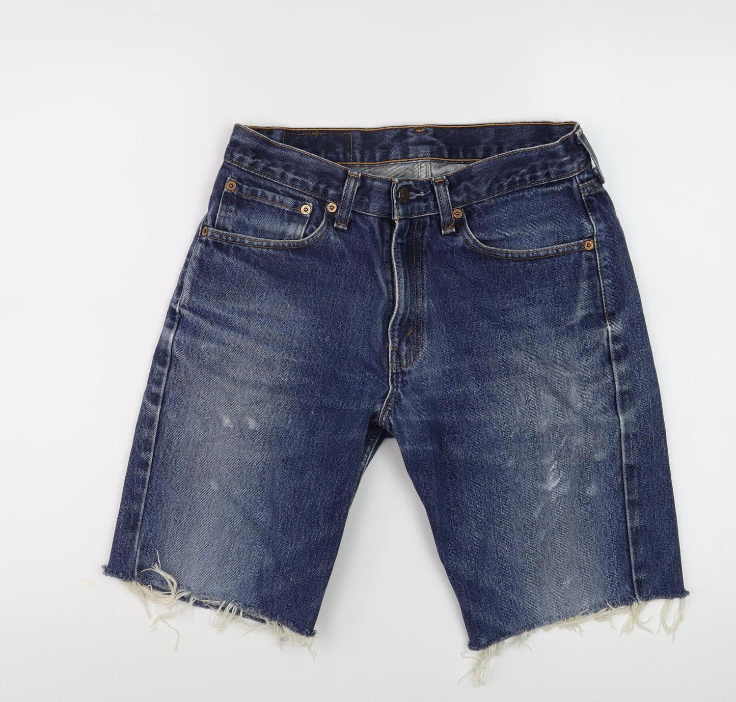 Levi's Men's Blue Denim Shorts 31 Distressed Style