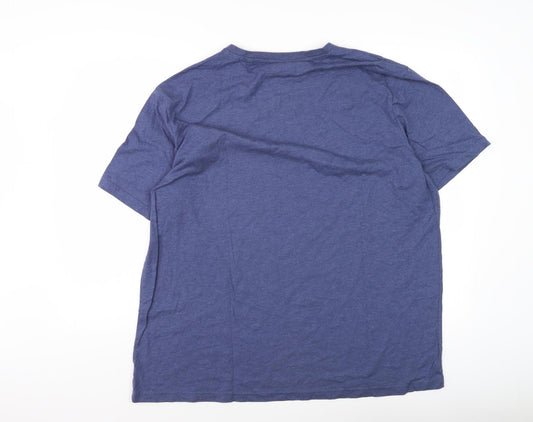 Coca-Cola Men's 2XL Blue Christmas Graphic T-Shirt