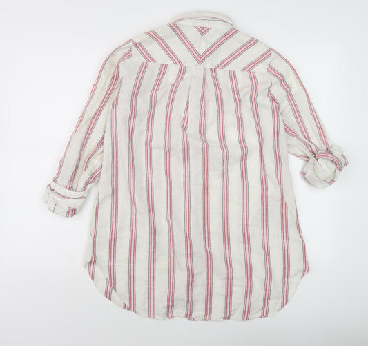 Fat Face Women's Multicoloured Striped Button-Up Shirt