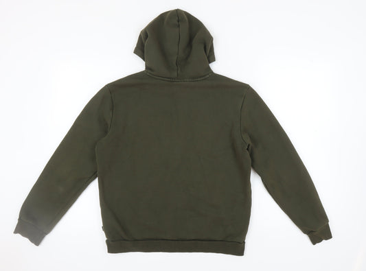Puma Men's Green Pullover Hoodie - Size S, Logo Accent