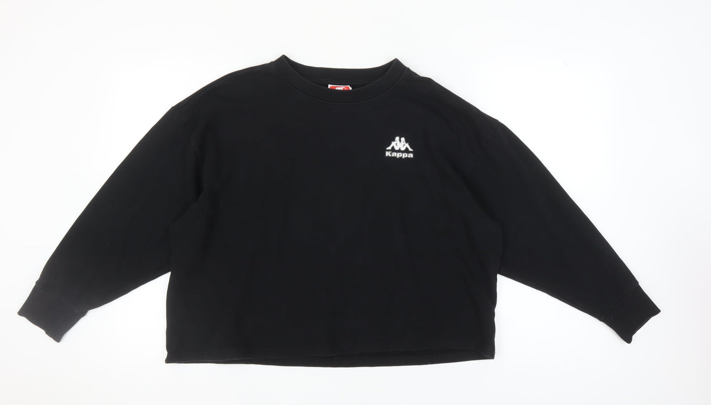 Kappa Unisex Black Sweatshirt L Regular Casual