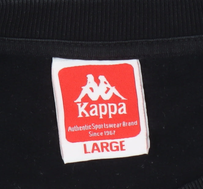 Kappa Unisex Black Sweatshirt L Regular Casual