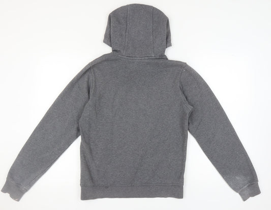 Nike Men's Grey Pullover Hoodie - Size S, Logo Accent