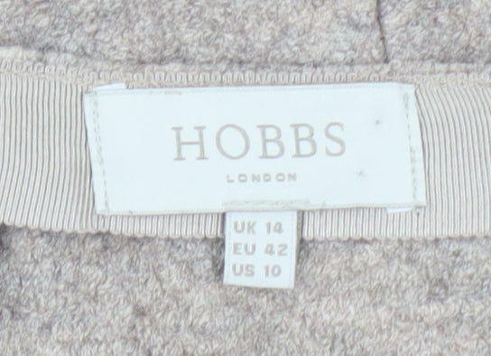 Hobbs Women's Grey Wool Pencil Skirt UK 14 Workwear