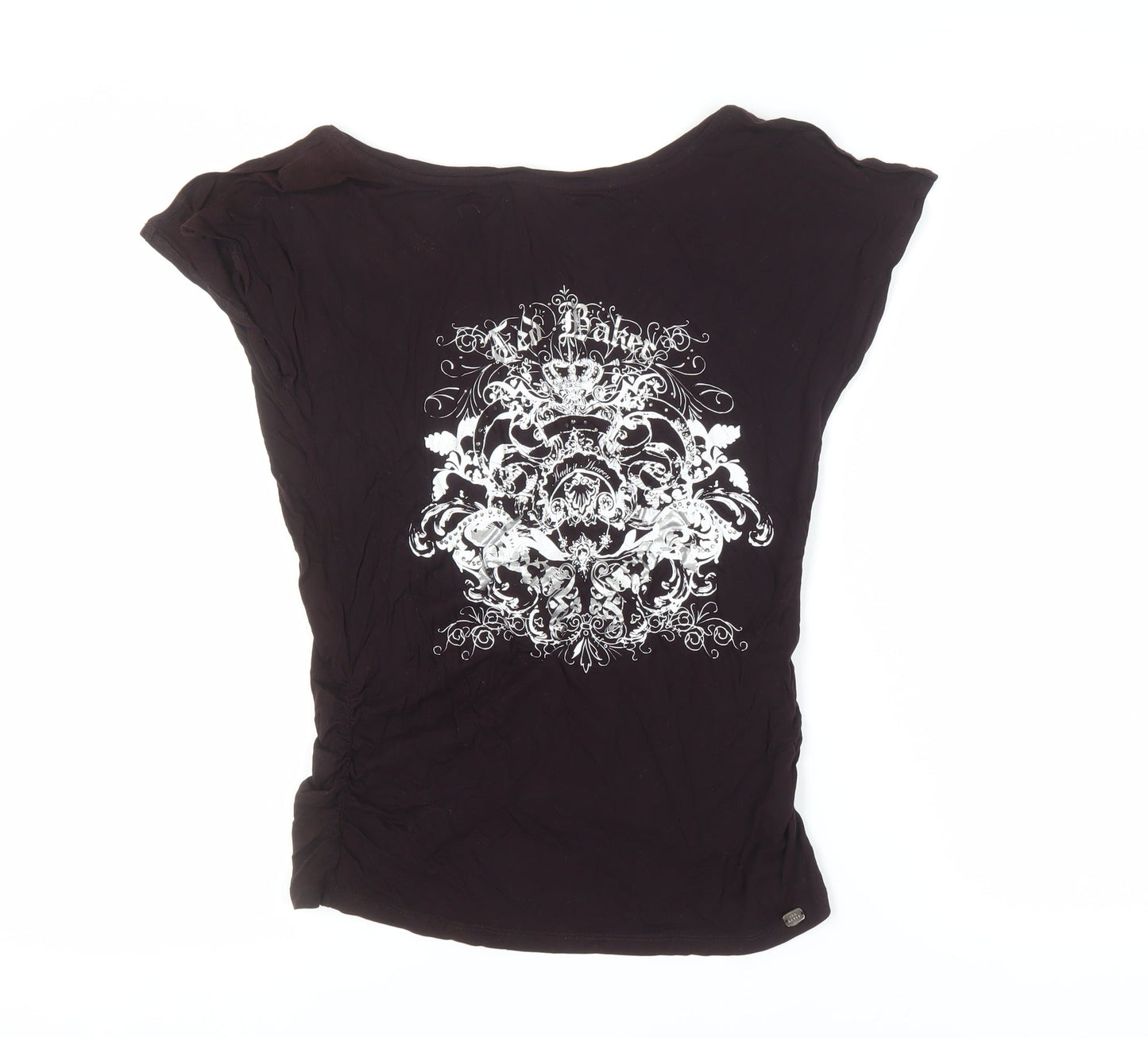 Ted Baker Women's Black Graphic T-Shirt Size 2