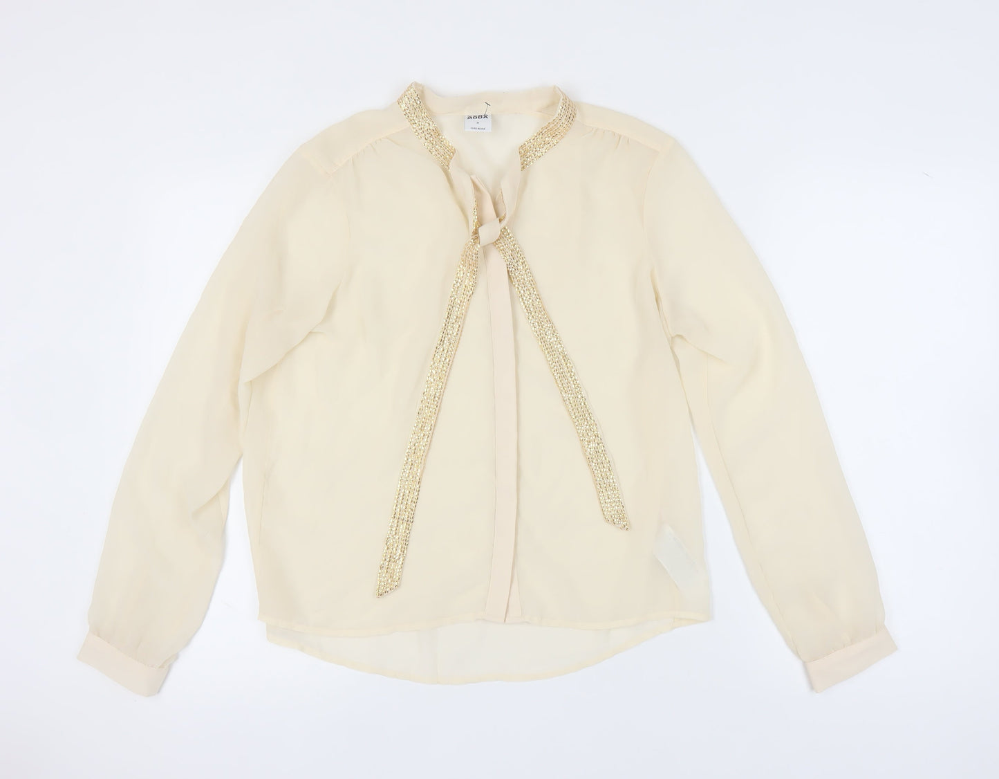 Vero Moda Women's Beige Sequin Blouse Medium