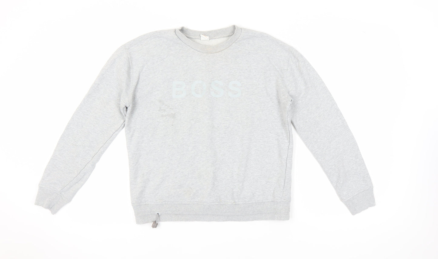 Hugo Boss Grey Crew Neck Unisex Sweatshirt M