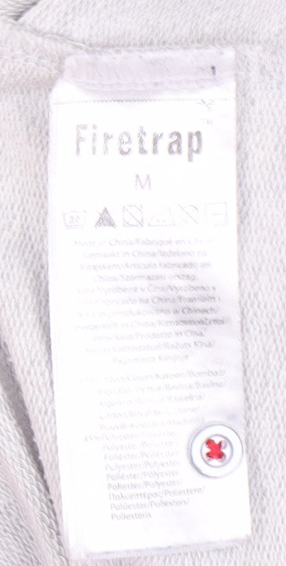Firetrap Men's M Grey Sweatshirt Pullover, Logo Accent