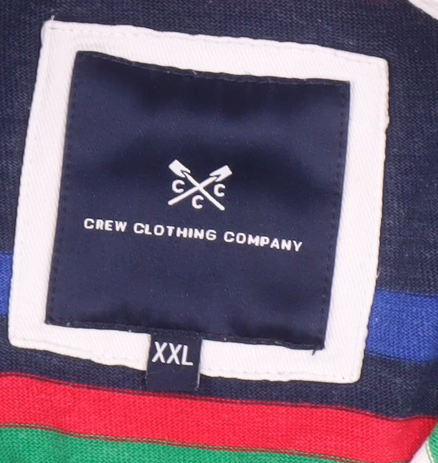 Crew Clothing Men's Multicoloured Striped Hoodie XL