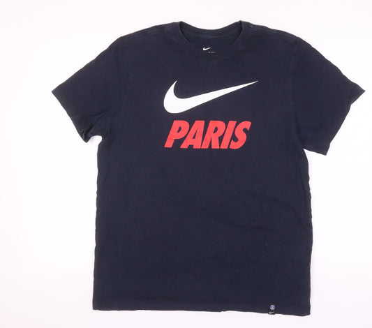 Mens UK Size L Nike Blue Cotton T-Shirt