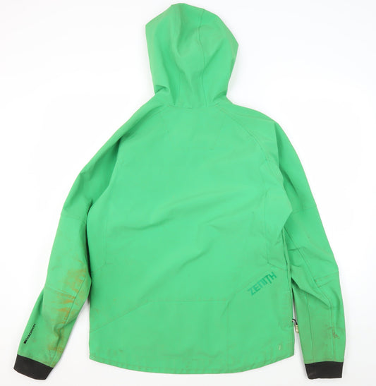 Madison Men's Green Cycling Jacket, M, Hooded Zip Pockets