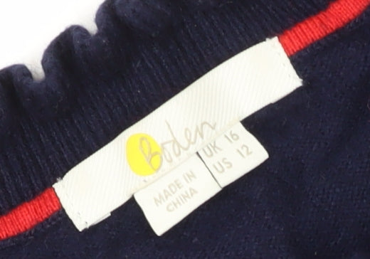 Boden Women's Blue Knit Jumper Size 16