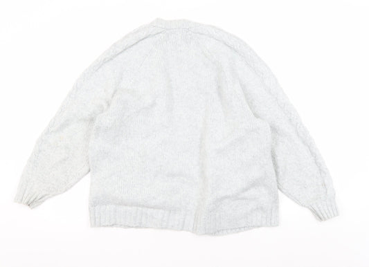 Hollister Women's Grey Cardigan Knit S