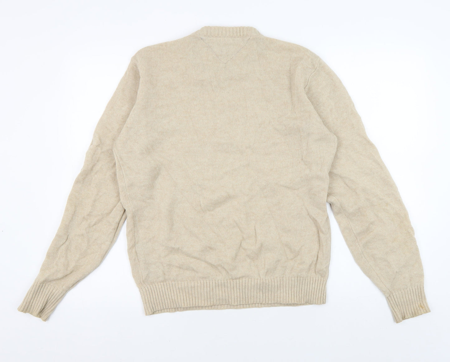 Tommy Hilfiger Men's Beige Medium Wool Pullover Jumper