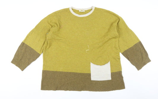 White Stuff Women's Brown Crew Neck Jumper Size 22