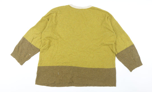 White Stuff Women's Brown Crew Neck Jumper Size 22