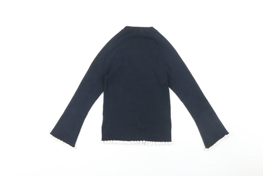 Jack Wills Women's Blue Pullover Crew Neck Jumper Size 10