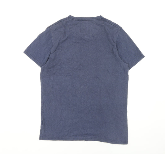 Hollister Men's Blue Graphic Print T-Shirt M