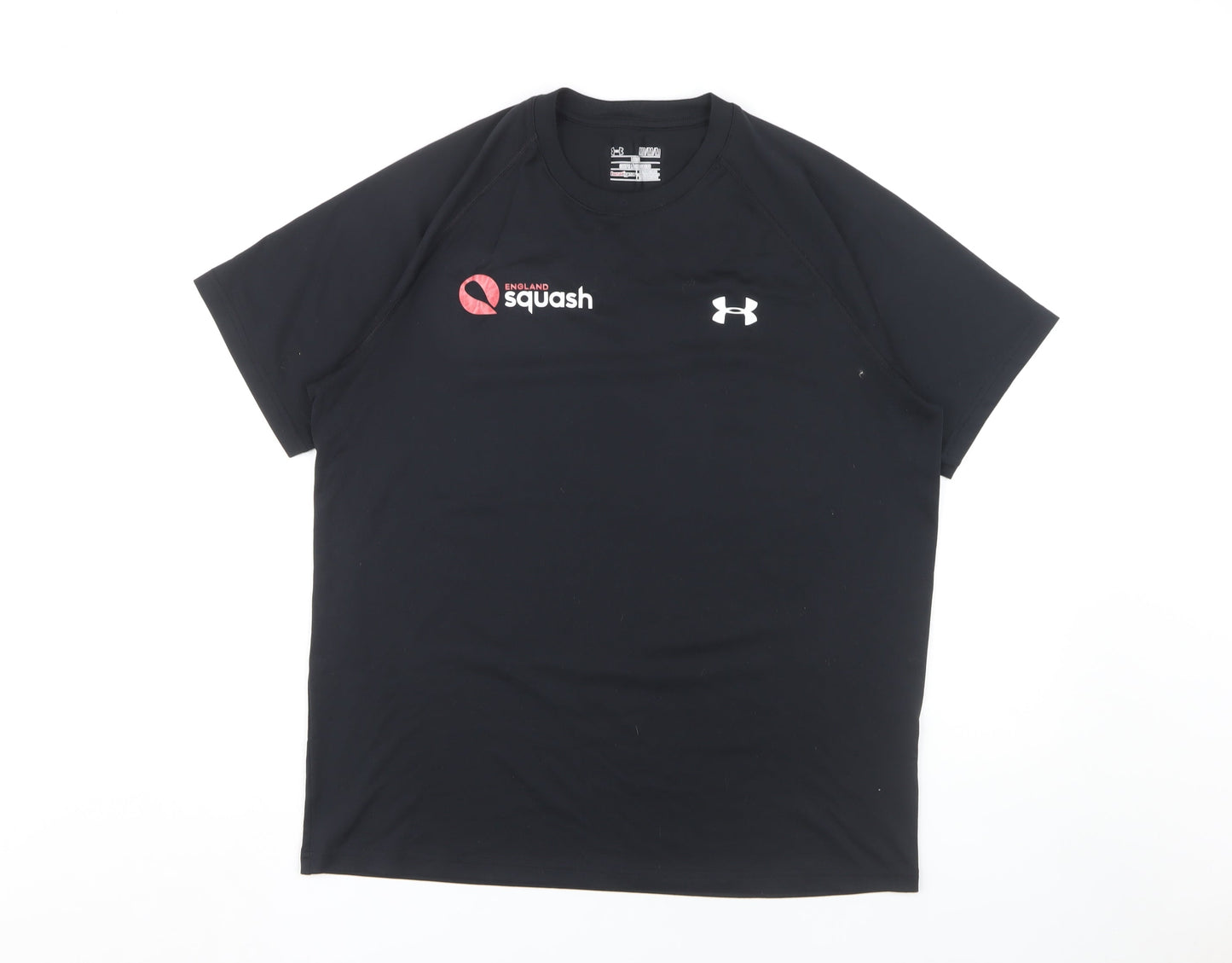 Under Armour Men's Black T-Shirt M Squash Short Sleeve