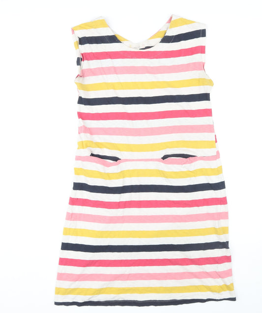 White Stuff Women's Multicoloured Striped Dress, Size 10, Cotton