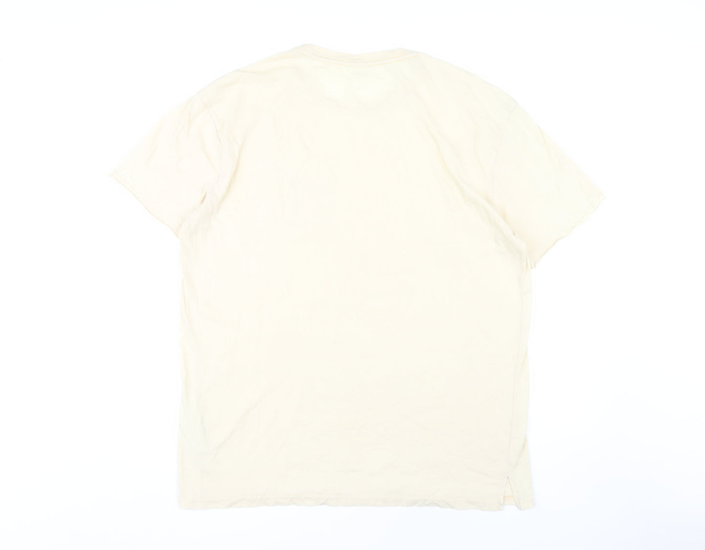 Hollister Men's Beige XL Crew Neck T-Shirt