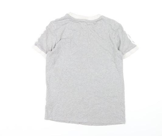 Adidas Women's Grey Ringer T-Shirt Size 10